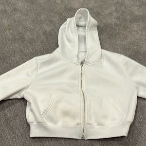 White zip up